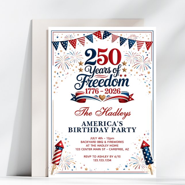 Amerikas 250-årsjubileum inbjudningar (Skapare uppladdad)