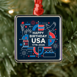 Amerikas 250-årsjubileum julgransprydnad metall