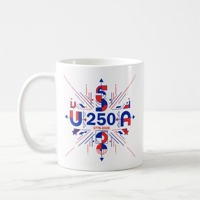 Amerikas 250-årsjubileum kaffemugg (Vänster)