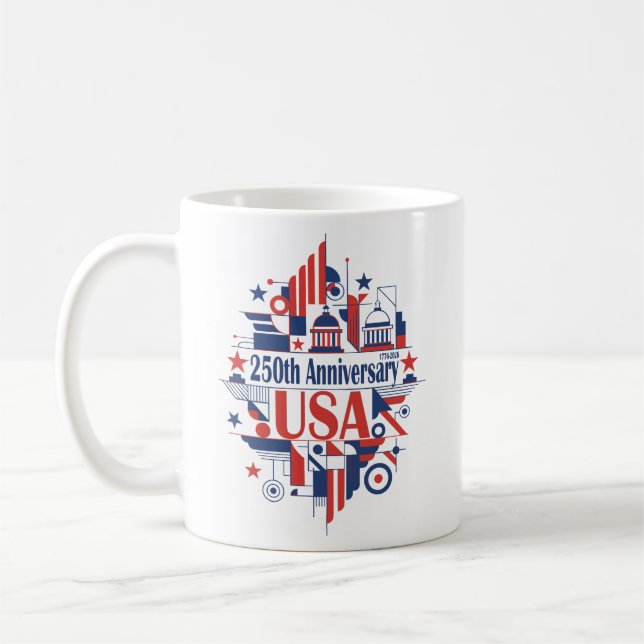 Amerikas 250-årsjubileum kaffemugg (Vänster)