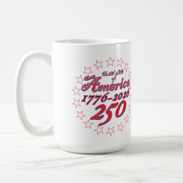 Amerikas 250-årsjubileum kaffemugg (Vänster)