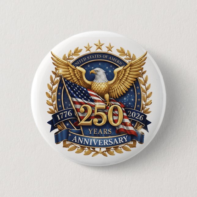 Amerikas 250-årsjubileum knapp (Framsida)