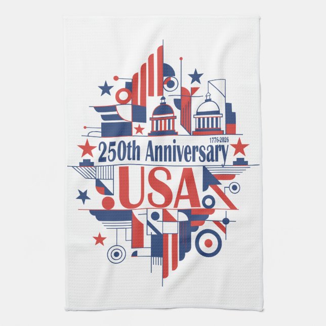 Amerikas 250-årsjubileum kökshandduk (Vertikal)
