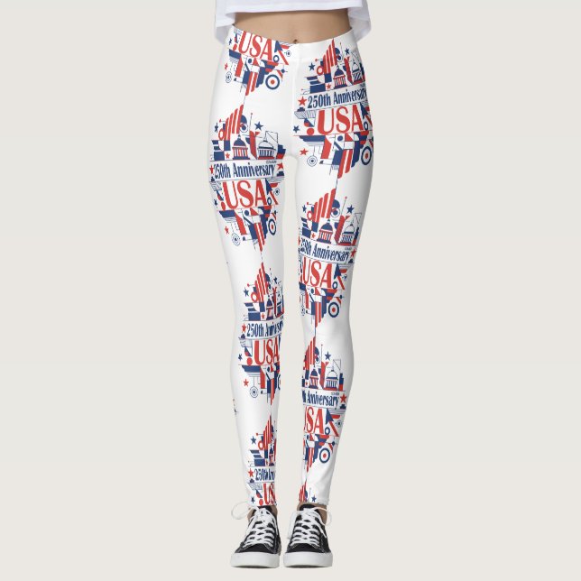 Amerikas 250-årsjubileum leggings (Framsida)