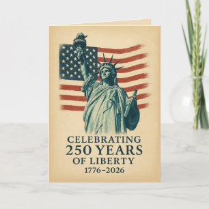Amerikas 250-årsjubileum Liberty-inbjudan Kort
