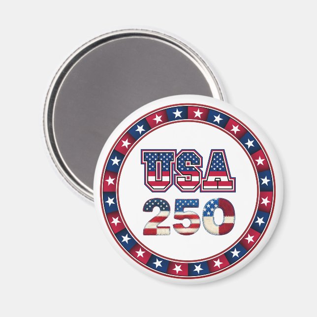 Amerikas 250-årsjubileum magnet (Front/Back)