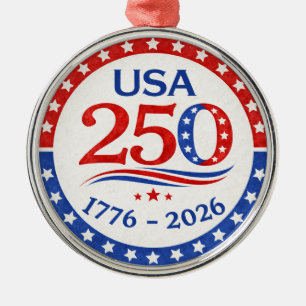 Amerikas 250-årsjubileum Minnessaker Julgransprydnad Metall