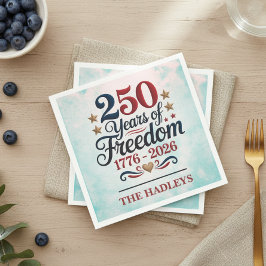 Amerikas 250-årsjubileum Namn Himmel Pappersservett