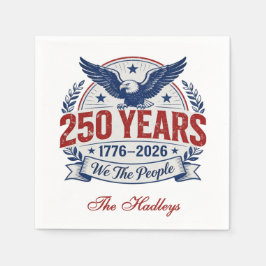 Amerikas 250-årsjubileum Namn Pappersservett