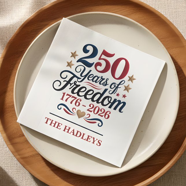 Amerikas 250-årsjubileum namn pappersservett (Skapare uppladdad)