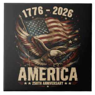 Amerikas 250-årsjubileum Örn Patriotisk Kakelplatta