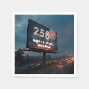 Amerikas 250-årsjubileum på en Billboard Pappersservett