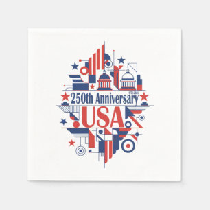Amerikas 250-årsjubileum pappersservett