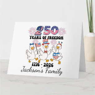 Amerikas 250-årsjubileum patriotisk 4:e juli kort