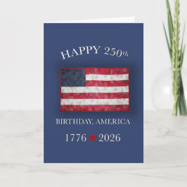 Amerikas 250-årsjubileum Patriotisk 4 juli Kort