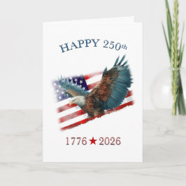 Amerikas 250-årsjubileum Patriotisk fjärde juli Kort