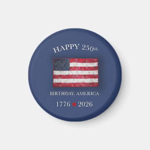Amerikas 250-årsjubileum Patriotisk fjärde juli Magnet