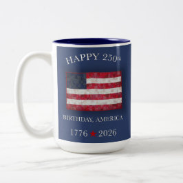 Amerikas 250-årsjubileum Patriotisk fjärde juli Två-Tonad Mugg