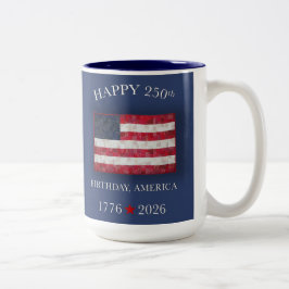 Amerikas 250-årsjubileum Patriotisk fjärde juli Två-Tonad Mugg