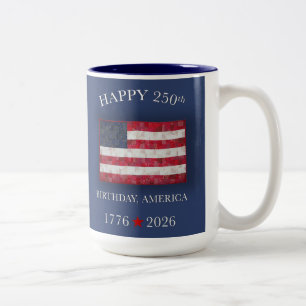 Amerikas 250-årsjubileum Patriotisk fjärde juli Två-Tonad Mugg