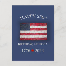 Amerikas 250-årsjubileum Patriotisk fjärde juli Vykort