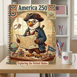 Amerikas 250-årsjubileum Patriotiskt Monogram Anti