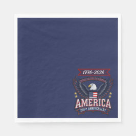 Amerikas 250-årsjubileum Patriotiskt Pappersservet Pappersservett