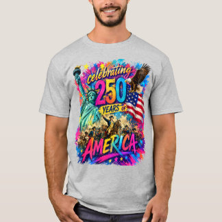 Amerikas 250-årsjubileum Patriotiskt T Shirt