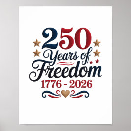 Amerikas 250-årsjubileum poster