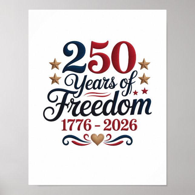 Amerikas 250-årsjubileum poster (Framsidan)