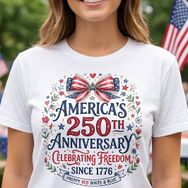 Amerikas 250-årsjubileum Preppy Coquette Bow T Shirt