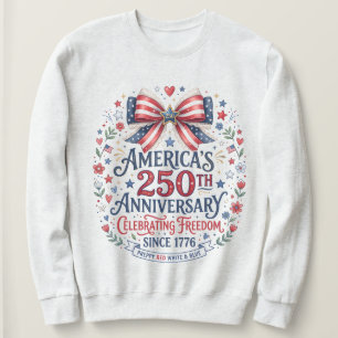 Amerikas 250-årsjubileum Preppy Coquette Bow T Shirt