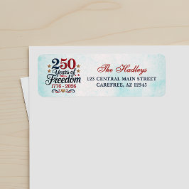 Amerikas 250-årsjubileum Returadressetikett Returadress Etikett
