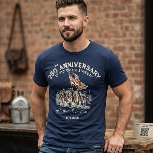 Amerikas 250-årsjubileum Revolutionärt krig T-Shir T Shirt