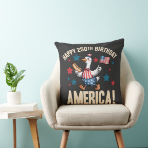 Amerikas 250-årsjubileum Rolig Patriotisk Gås Kudde