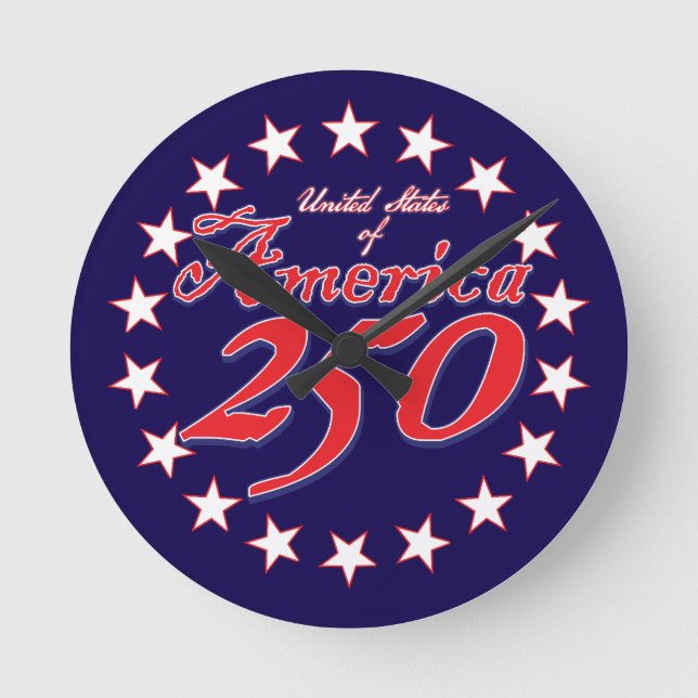 Amerikas 250-årsjubileum rund klocka (Framsida)