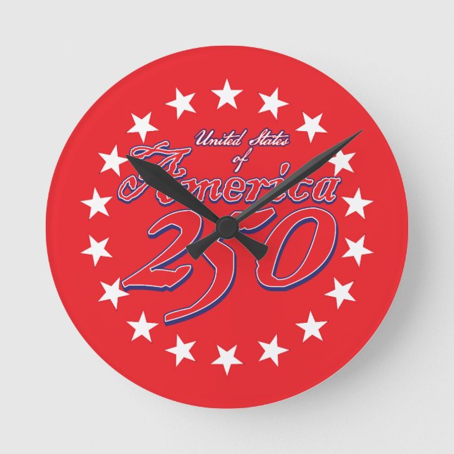 Amerikas 250-årsjubileum rund klocka (Framsida)