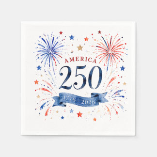 Amerikas 250-årsjubileum Servetter, 4 juli Pappersservett