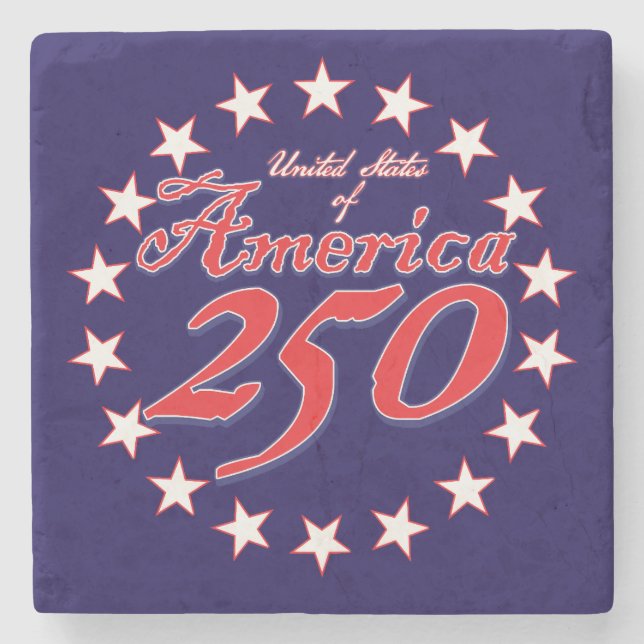 Amerikas 250-årsjubileum stenunderlägg (Framsidan)