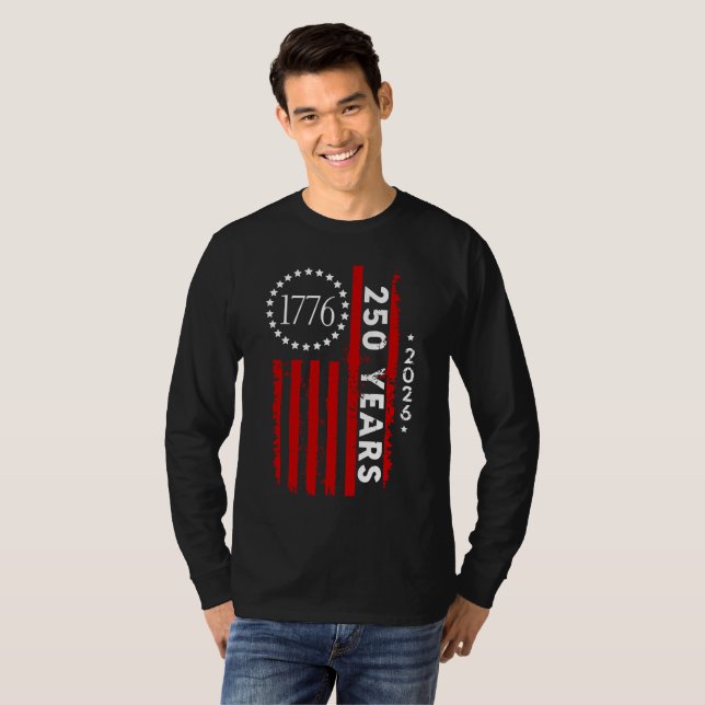 Amerikas 250-årsjubileum t shirt (Hel framsida)