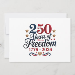 Amerikas 250-årsjubileum tack kort