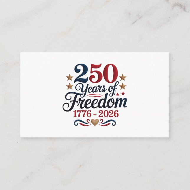 Amerikas 250-årsjubileum tilläggskort (Framsida)