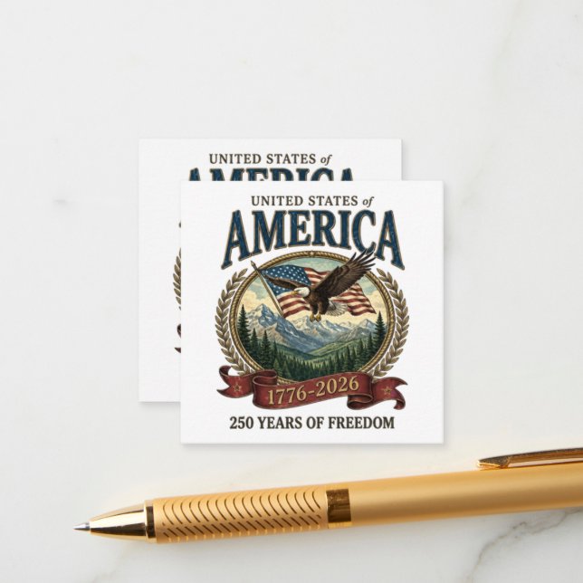 Amerikas 250-årsjubileum tilläggskort (Fram/Back In Situ)
