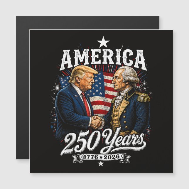Amerikas 250-årsjubileum Trump Washington (Fram/baksida)