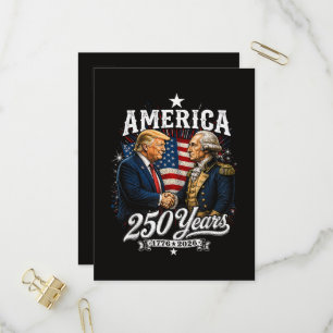 Amerikas 250-årsjubileum Trump Washington Inbjudan Vykort