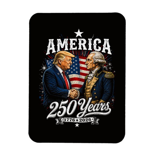 Amerikas 250-årsjubileum Trump Washington Magnet (Vertikal)