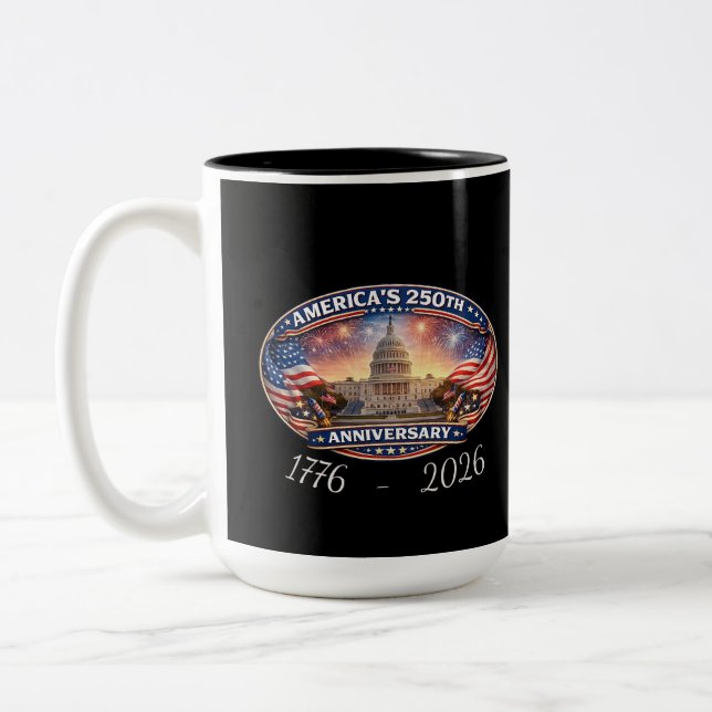 Amerikas 250-årsjubileum Två-Tonad mugg (Vänster)