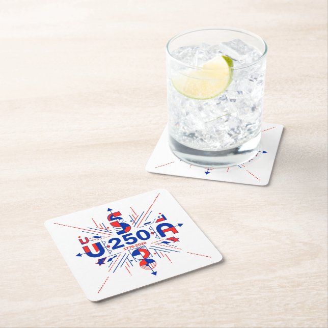 Amerikas 250-årsjubileum underlägg papper kvadrat (Insitu)