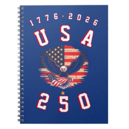 Amerikas 250-årsjubileum USA 250 1776 2026 Anteckningsbok