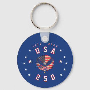 Amerikas 250-årsjubileum USA 250 1776 2026 Nyckelring